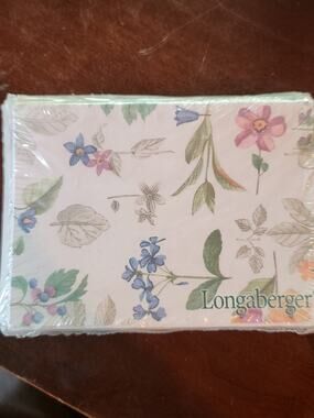Longaberger Floral Greeting Card Set Factory Sealed New in Package